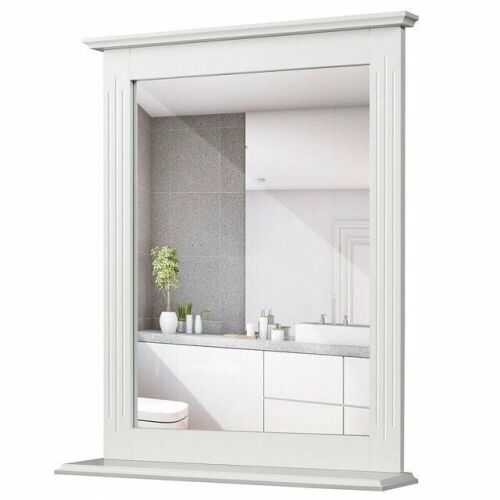 Bathroom Wall Vanity Mirror with Shelf  - Lot 807