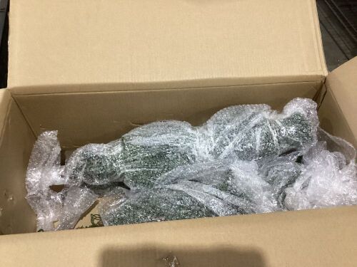 7.5' Pre-Lit Artificial Alpine Slim Pencil Christmas Tree w/ LED Lights, Stand - Lot 1138