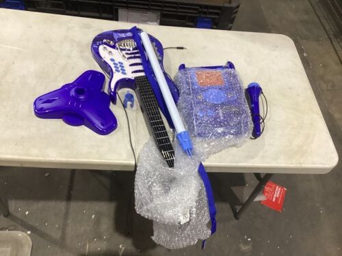 Kids Electric Guitar Toy Play Set w/ 6 Songs, Microphone, Amp - Lot 1148