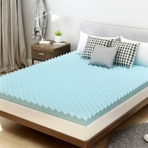 Milemont 1.5" Egg Crate Memory Foam Mattress Topper, Full - Lot 175