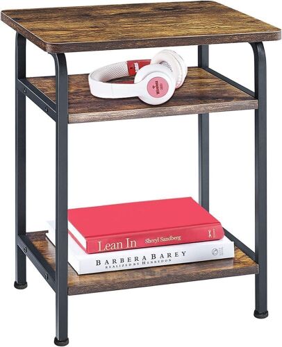 Mr IRONSTONE Metal Frame Rustic Small End Table  - Lot 864