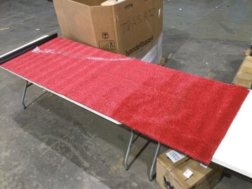 Red Artificial Turf Rug, 8' x 32"  - Lot 1040