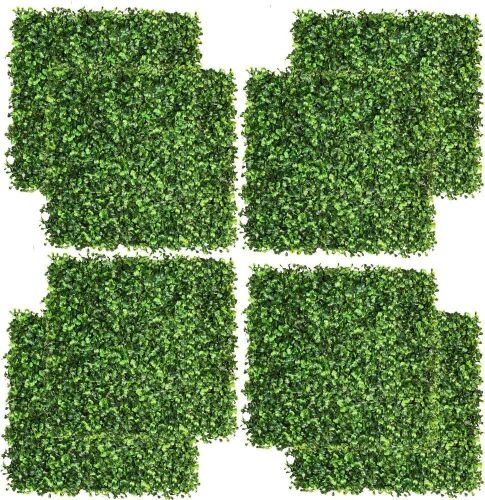 DearHouse 8 Pieces 20"x 20" Artificial Boxwood Panels  - Lot 1187