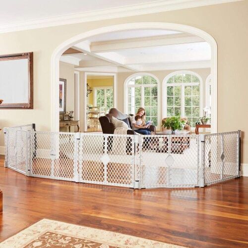 Toddleroo by North States Superyard 6 Panel Baby Play Yard/Barrier with Wall Mount Kit - Lot 972