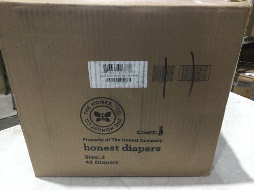 Honest Baby Diapers, Size 2, 40 ct  - Lot 954