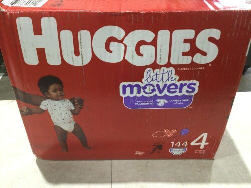 Huggies Little Movers Baby Diapers, Size 4, 144 ct  - Lot 955