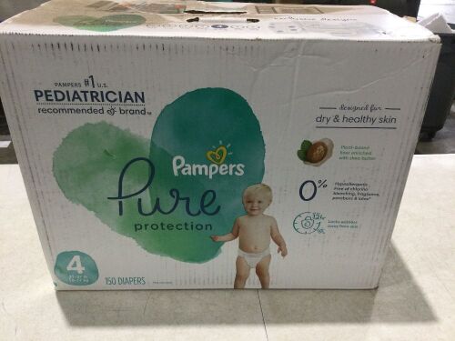 Pampers Pure Protection Baby Diapers, Size 4, 150 Ct  - Lot 1006