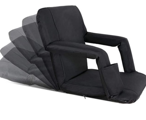 Nova Microdermabrasion Portable Stadium Seat Chair Reclining Seat for Bench Bleachers W/Padded Cushion Shoulder Straps - 6 Reclining Positions - Water Resistant,NEW - Lot 10