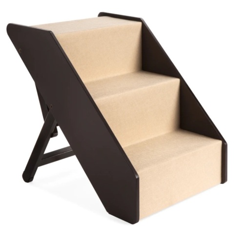 Foldable Adjustable, Non-Slip Wide Wooden Carpeted Pet Step Stairs,APPEARS NEW  - Lot 15
