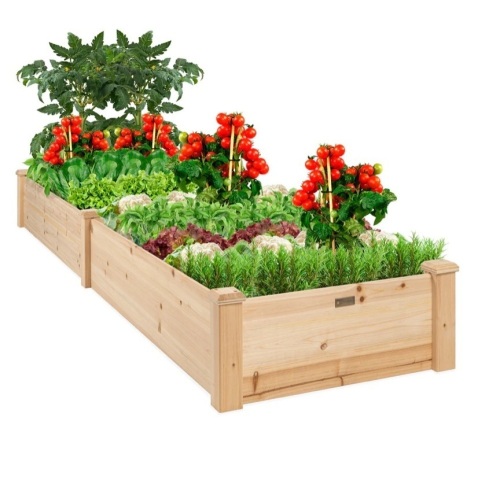 8x2ft Wooden Raised Garden Bed Planter for Garden, Lawn, Yard,APPEARS NEW - Lot 34