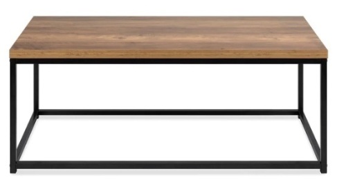 44in Modern Industrial Rectangular Wood Grain Coffee Table w/ Metal Frame,APPEARS NEW - Lot 64
