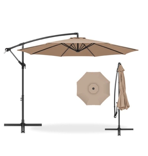 Offset Hanging Patio Umbrella - 10ft,APPEARS NEW - Lot 97