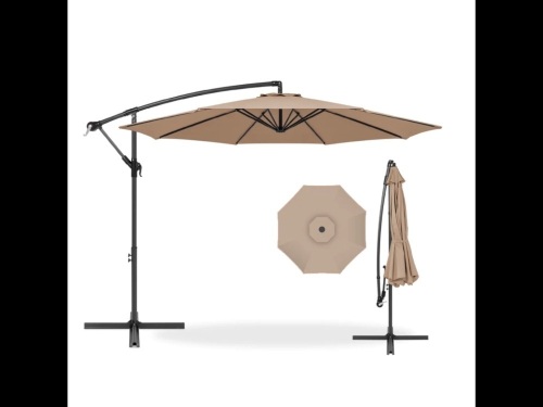 Offset Hanging Patio Umbrella - 10ft,APPEARS NEW - Lot 98