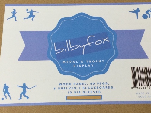 BILBYFOX MEDAL AND TROPHY DISPLAY ,NEW ***COLOR BROWN*** - Lot 58