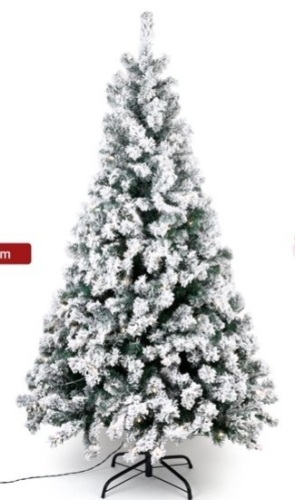 Amzdeal 6FT Snow Flocked Artificial Christmas Tree Pre-Lit 928 Branches, for Christmas Party Decoration,APPEARS NEW - Lot 92
