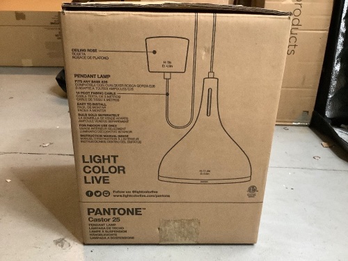 Pantone Pendant Lamp, Appears New, Untested