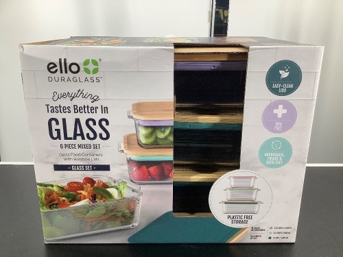Ello Duraglass 6 Piece Set, Appears New