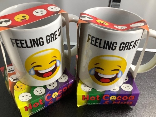 Lot of (2) Emoji Coffee Mug, Appears New