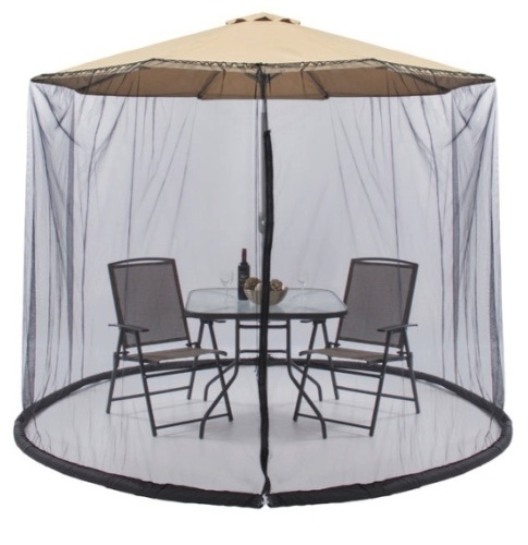 Adjustable Bug Net Accessory for Patio Umbrella w/ Zippered Door - 9ft - Lot 205