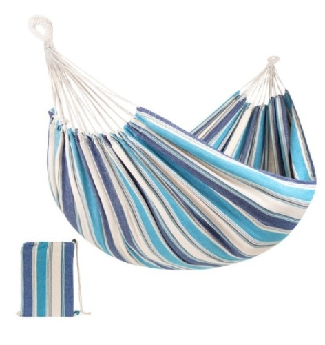 2-Person Brazilian-Style Double Hammock w/ Portable Carrying Bag, Ocean - Lot 212