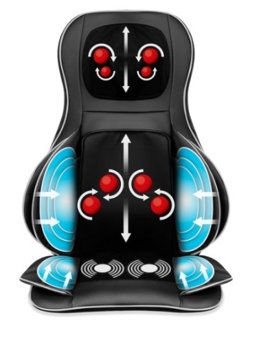 Air Compression Shiatsu Neck & Back Massager Seat w/ Heat, Rolling Massage - Lot 213