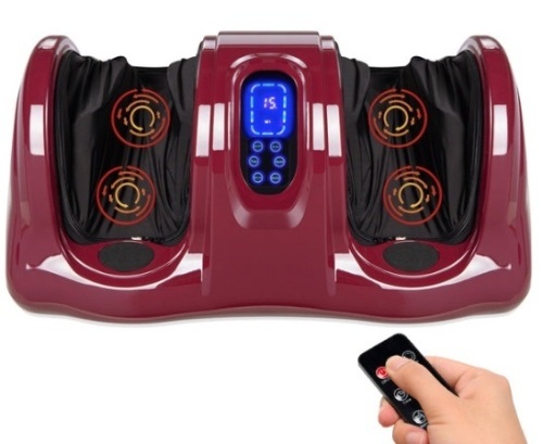 Therapeutic Foot Massager w/ High Intensity Rollers, Remote, 3 Modes - Lot 218