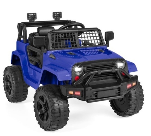 12V Kids Ride-On Truck Car w/ Parent Remote Control, Spring Suspension, Blue - Lot 255