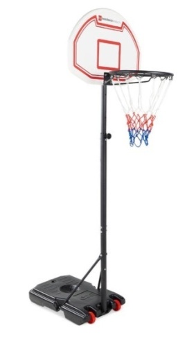 Kids Height-Adjustable Basketball Hoop, Portable Backboard System w/ Wheels, White Backboard - Lot 292