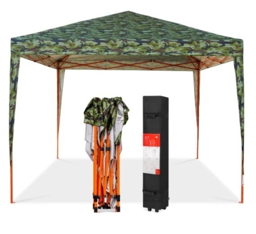 Outdoor Portable Pop Up Canopy Tent w/ Carrying Case, 10x10ft, Camo - Lot 302