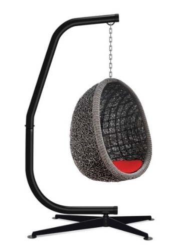 Curved Hanging Hammock C-Stand w/ All-Weather, Steel Frame - Stand Only - Lot 322