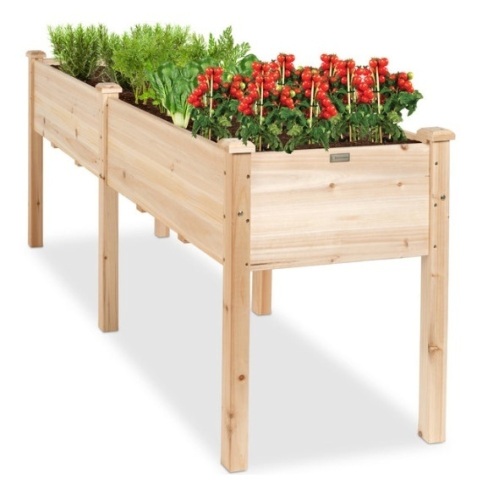 Raised Garden Bed, Elevated Wood Garden Planter Stand - 72x24x30in - Lot 329