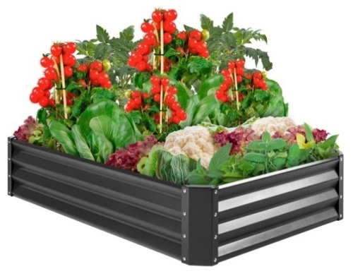 Outdoor Metal Raised Garden Bed for Vegetables, Flowers, Herbs - Lot 349