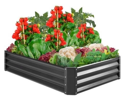 Outdoor Metal Raised Garden Bed for Vegetables, Flowers, Herbs - Lot 351