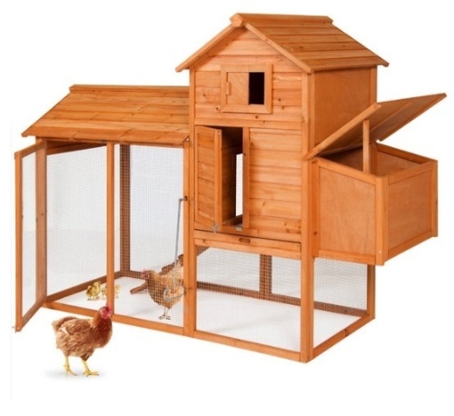Multi-Level Wooden Chicken Coop - 80in - Lot 353