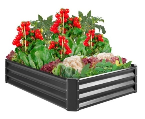 Outdoor Metal Raised Garden Bed for Vegetables, Flowers, Herbs - Lot 355