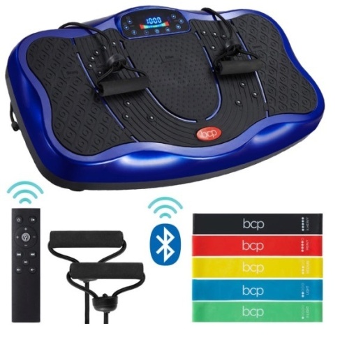 Vibration Plate Platform, Full Body Exercise Machine w/ 5 Resistance Bands - Lot 362