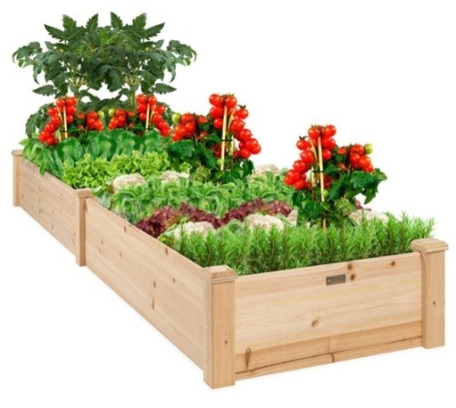 8x2ft Wooden Raised Garden Bed Planter for Garden, Lawn, Yard - Lot 378