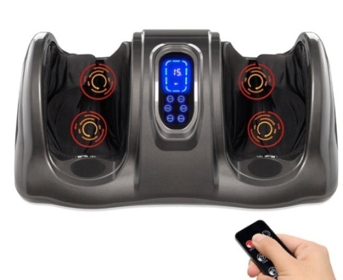 Therapeutic Foot Massager w/ High Intensity Rollers, Remote, 3 Modes - Lot 278