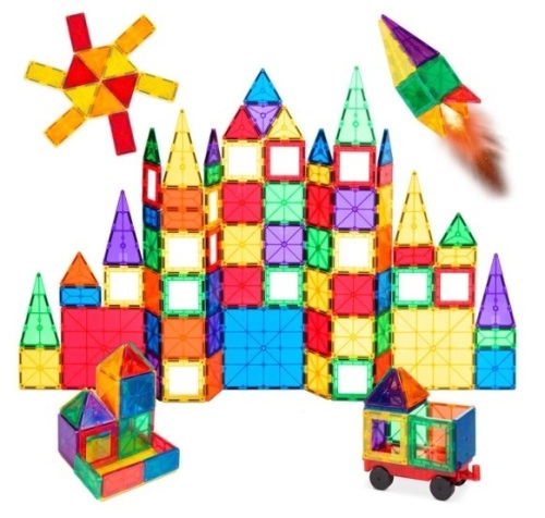 110-Piece Kids Magnetic Tiles STEM Construction Toy Building Block Set - Lot 400