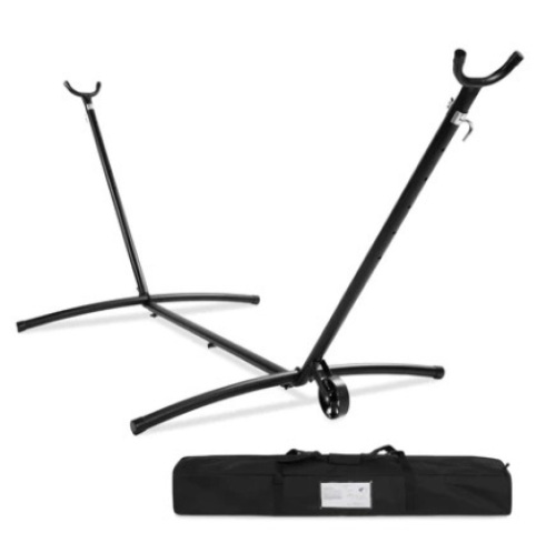 Portable Heavy-Duty Steel Hammock Stand w/ Built-In Wheel, Case, 9ft - Lot 154