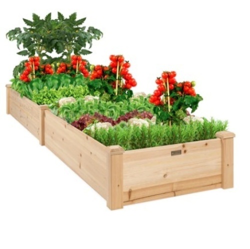 8x2ft Wooden Raised Garden Bed Planter - Lot 160