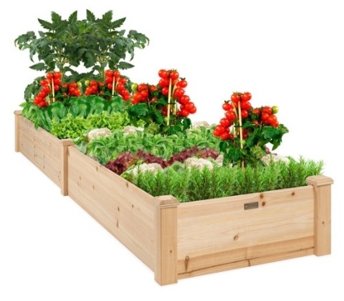 8x2ft Wooden Raised Garden Bed Planter for Garden, Lawn, Yard - Lot 437