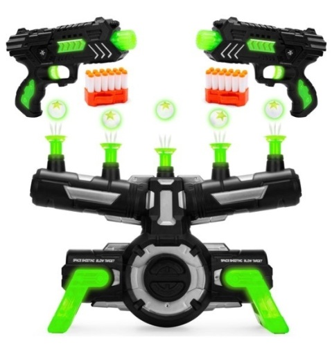 Glow-in-the-Dark Floating Target & Gun Set w/ 24 Darts, 20 Targets - Lot 467