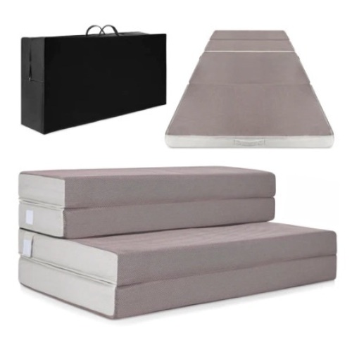 Folding Portable Mattress Topper w/ Plush Foam, 4in, Queen - Lot 195