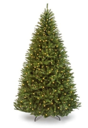 Pre-Lit Hinged Douglas Artificial Christmas Tree w/ Stand, 7.5ft - Lot 626