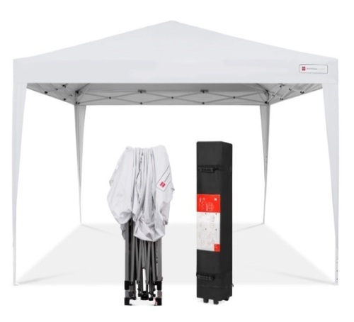 Outdoor Portable Pop Up Canopy Tent w/ Carrying Case, 10x10ft, White - Lot 628