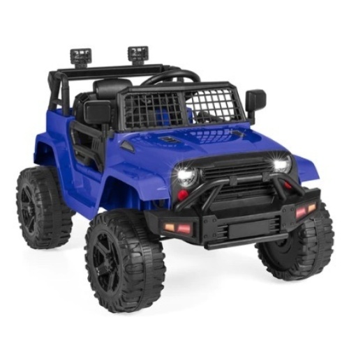 12V Kids Ride-On Truck Car w/ Parent Remote Control, Spring Suspension, Blue - Lot 495