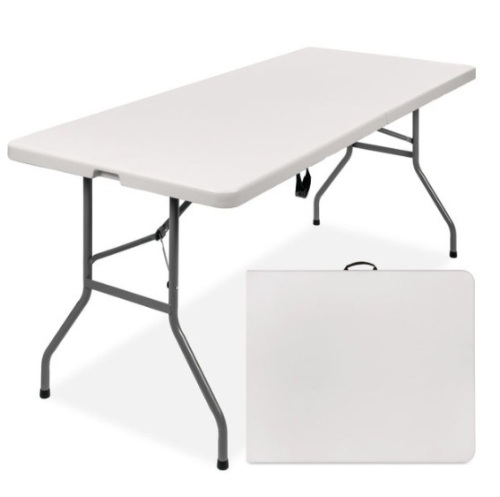 6ft Portable Folding Plastic Dining Table w/ Handle, Lock - Lot 645