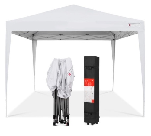 Outdoor Portable Pop Up Canopy Tent w/ Carrying Case, 10x10ft, White - Lot 668