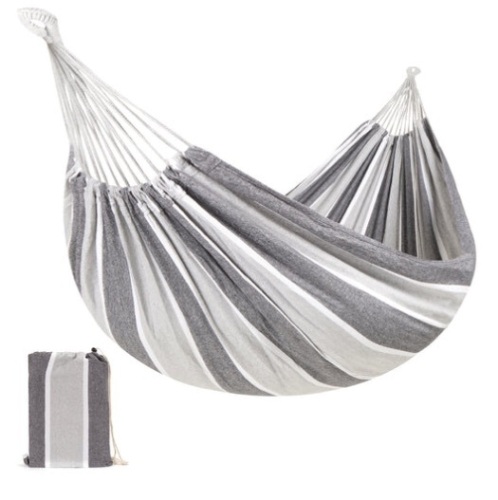 2-Person Brazilian-Style Double Hammock w/ Portable Carrying Bag, Steel - Lot 694